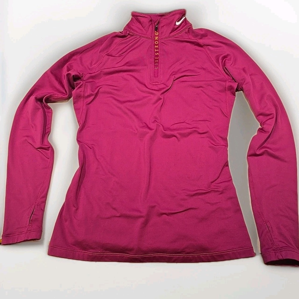 Women's Nike LiveStrong 1/4 Zip‎ Dri-Fit Pullover Medium
